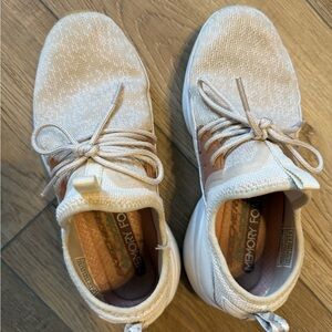 Skechers Women's Cream and Tan Sneakers